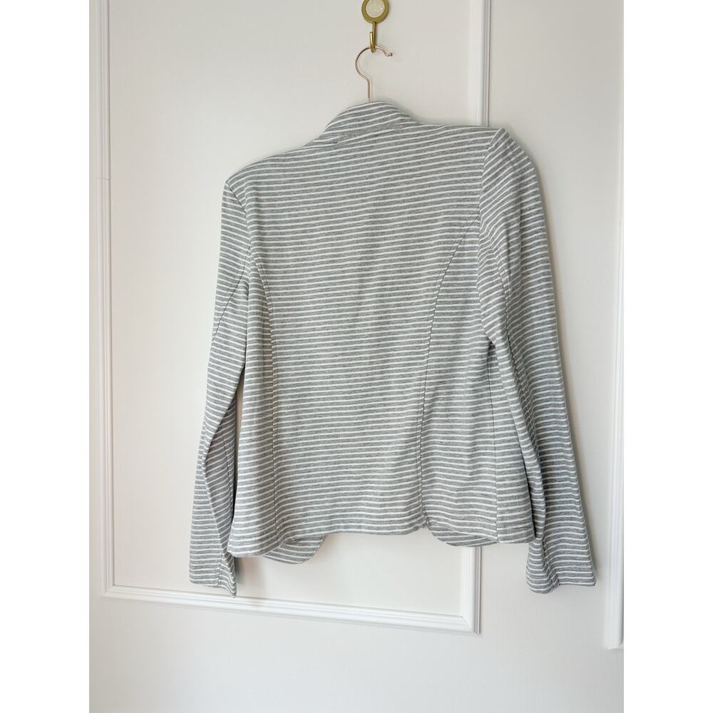 Tommy Hilfiger Striped Gray and White Military Style Blazer Size S - Picture 2 of 7